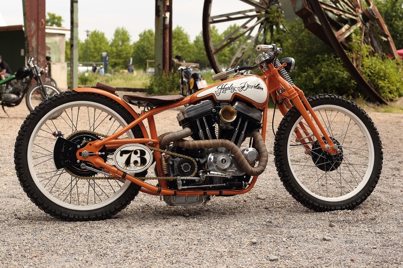 Harley-Davidson Panhead Bahnrennmaschine mit Springergabel und kleinem Rundscheinwerfer panhead_bahnrenner_5395.jpg