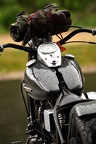 Harley im Regen (850 visits) Harley mit Gepäckrolle im Regen,kein schönes Wetter zum verreisen Harley im Regen