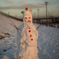 Schneemann im Rheinpark