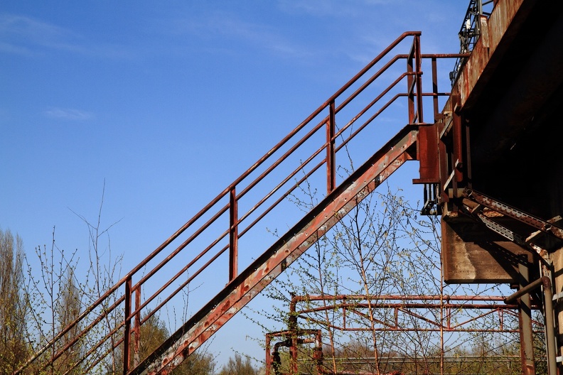 Treppe am Klärbecken