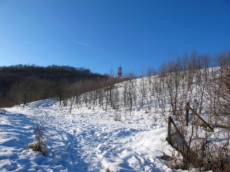 Grubenlampe im Schnee