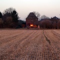 Bauernhaus in schwacher Abendsonne