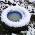 Eingefrorene Wasserstelle