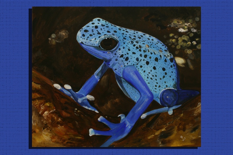 Azurblauer Frosch