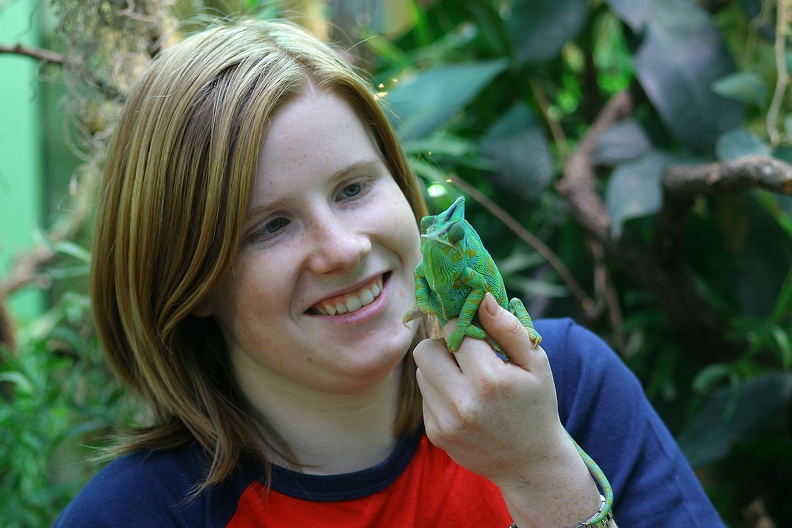 Birgit Gessmann und Chamäleon