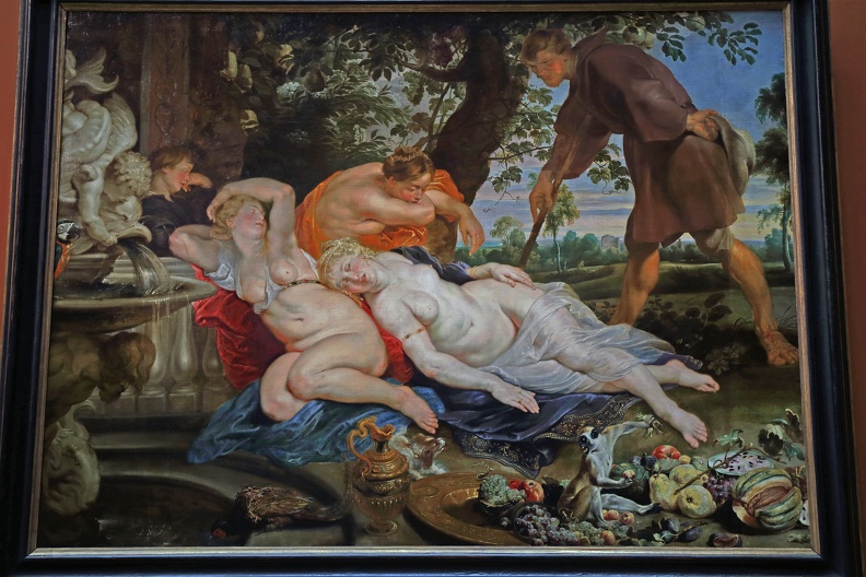 Das Gemälde Cimon und Efigenia von Peter Paul Rubens entstand um 1617.Boccaccios Novelle im Decamerone erzählt die Geschichte des trotz seiner hohen Abstammung an Bildung und guten Sitten desinteressierten Cimon.Beim Anblick der ebenso schönen wie gebildeten Efigenia beschloss er jedoch,sich ihrer Liebe durch den Erwerb aller für einen Edelmann notwendigen Kenntnisse zu verdienen khm_rubens_cimon_efigenia_1224.jpg