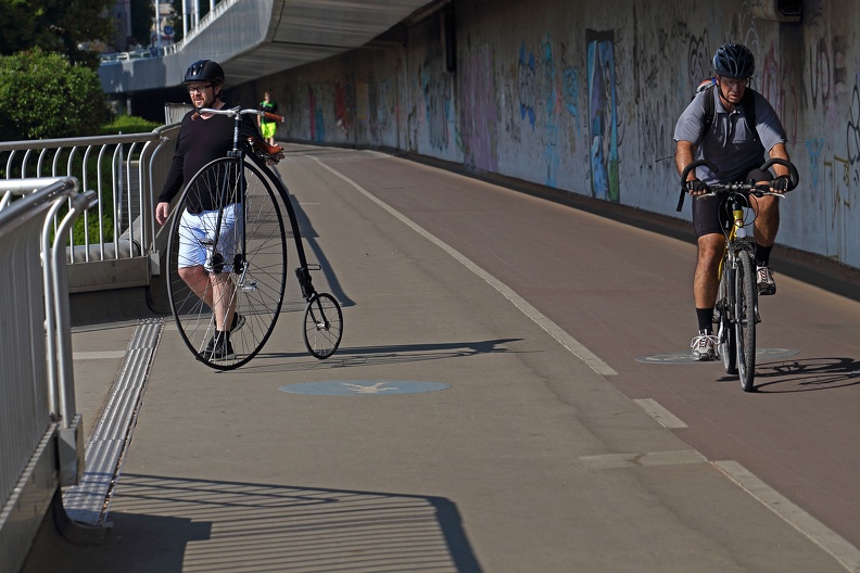 Radfahrer Reichsbrücke