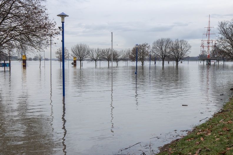 Biergarten Mühlenweide und Fähranleger stehen unter Wasser hw_ruhrort_2202.jpg