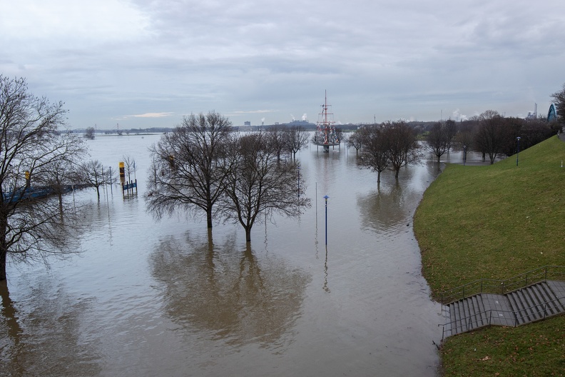 Biergarten versunken