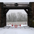 Rheintor bei Schnee und Hochwasser