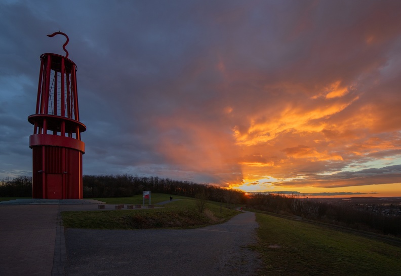 Landmarke bei Sonnenuntergang