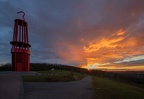 Landmarke bei Sonnenuntergang
